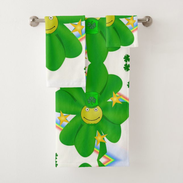 St. Patrick's Day Bathroom Towel Sets (Insitu)