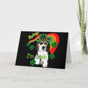 St. Patrick's Day Beagle Card