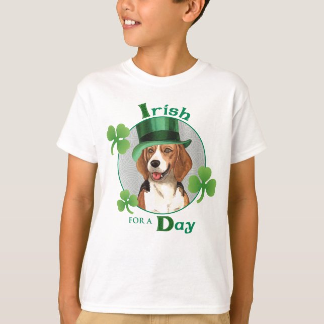 St. Patrick's Day Beagle T-Shirt (Front)