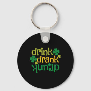 St Patricks Day Beer Drink Drank Drunk Shamrock Key Ring