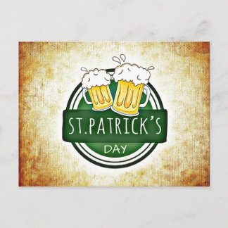 St. Patrick's Day Beer Postcard
