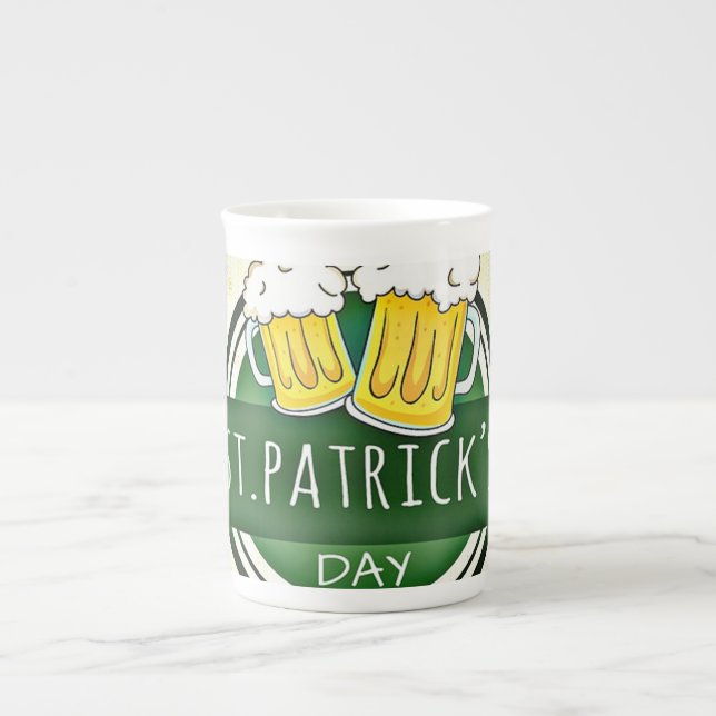 St. Patrick's Day Beers Bone China Mug (Front)
