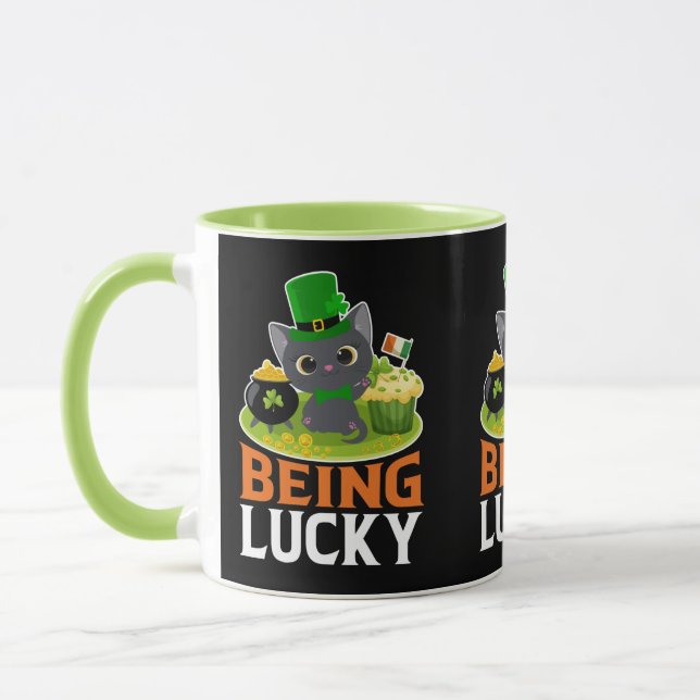 St. Patrick's Day Being Lucky Mug (Left)