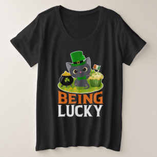 St. Patrick's Day Being Lucky Plus Size T-Shirt