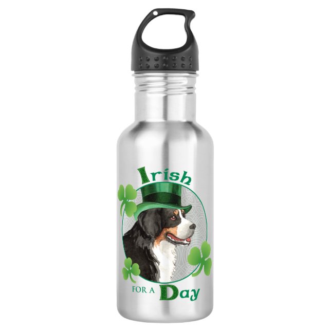 St. Patrick's Day Berner 532 Ml Water Bottle (Front)