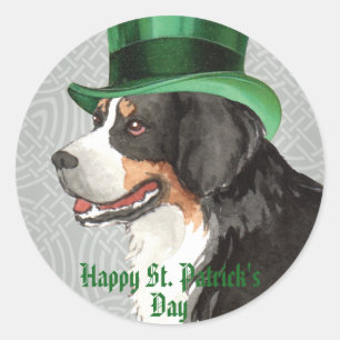 St. Patrick's Day Berner Classic Round Sticker