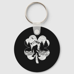St Patricks Day Bigfoot Irish Sasquatch Saint Padd Key Ring