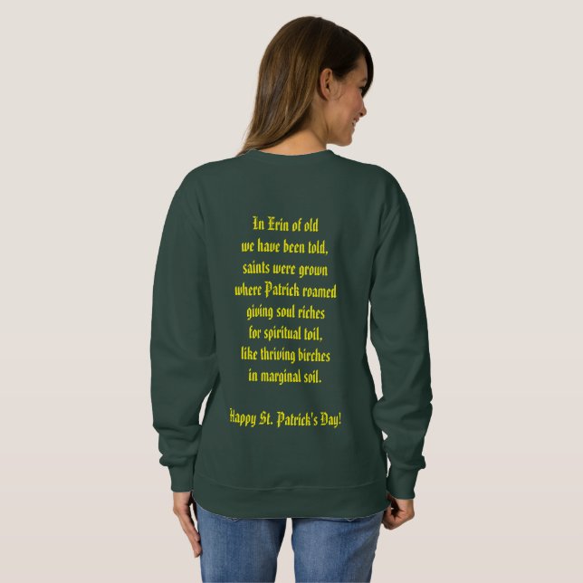 St. Patrick's Day Birch tree Sweatshirt (Back Full)