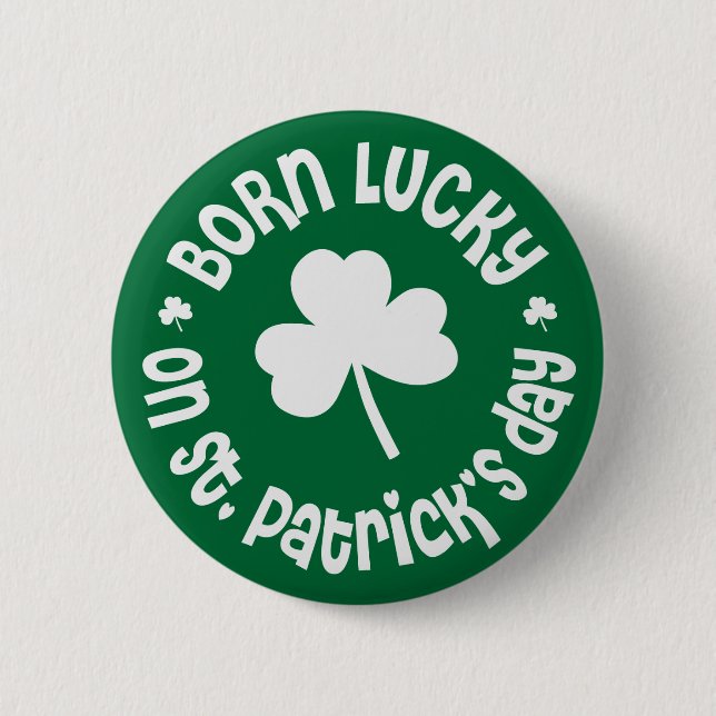 St Patricks Day Birthday 6 Cm Round Badge (Front)