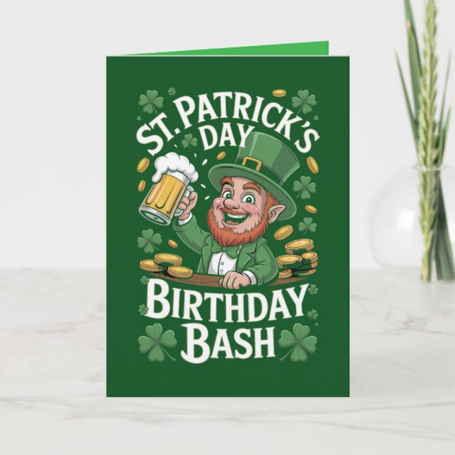 St. Patrick's Day Birthday Card (Front)