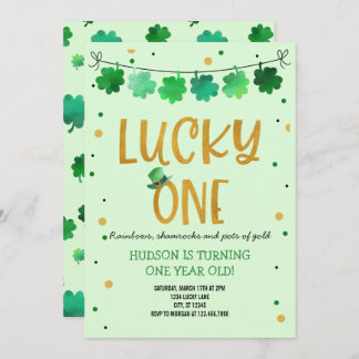 St. Patrick's Day Birthday Invitation Lucky One