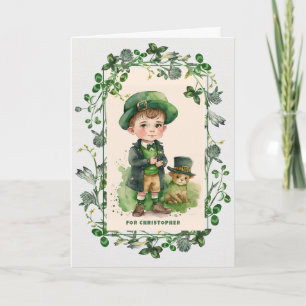 St. Patrick's Day Birthday. Little Irish Boy Card