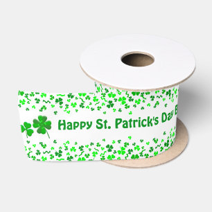 St Patrick's Day Birthday Personalised Name Satin Ribbon