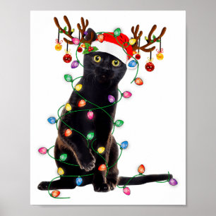 St Patricks Day Black Cat Gift My Lucky Charm Wome Poster