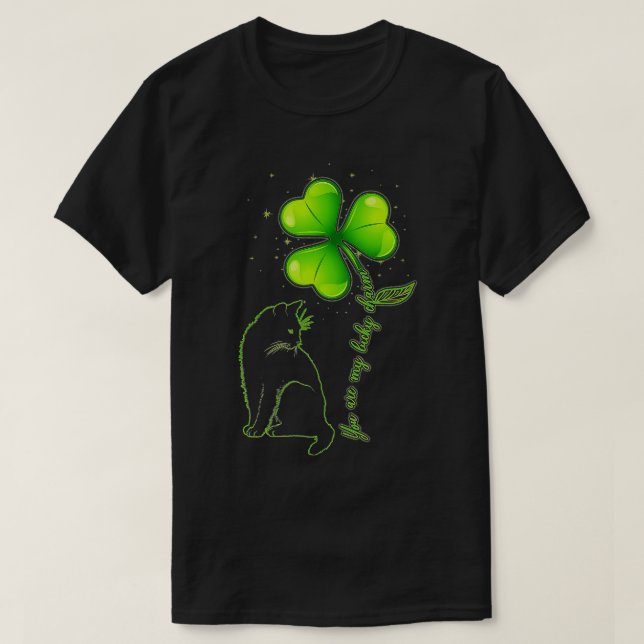 St Patricks Day Black Cat My Cat Lucky Charm Women T-Shirt (Design Front)