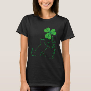 St Patricks Day Black Cat My Lucky Charm Shamrock  T-Shirt