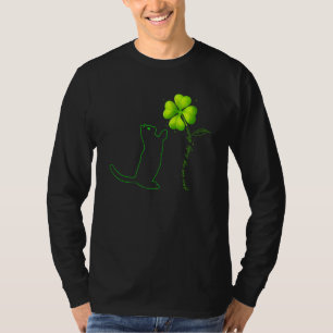 St Patricks Day Black Cat My Lucky Charm Shamrock  T-Shirt