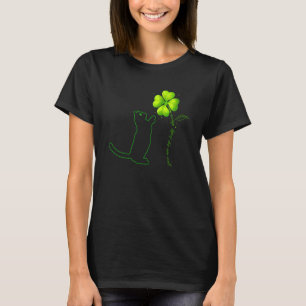 St Patricks Day Black Cat My Lucky Charm Shamrock  T-Shirt