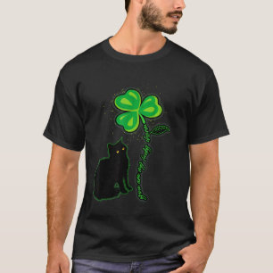 St Patricks Day Black Cat My Lucky Charm Women's M T-Shirt