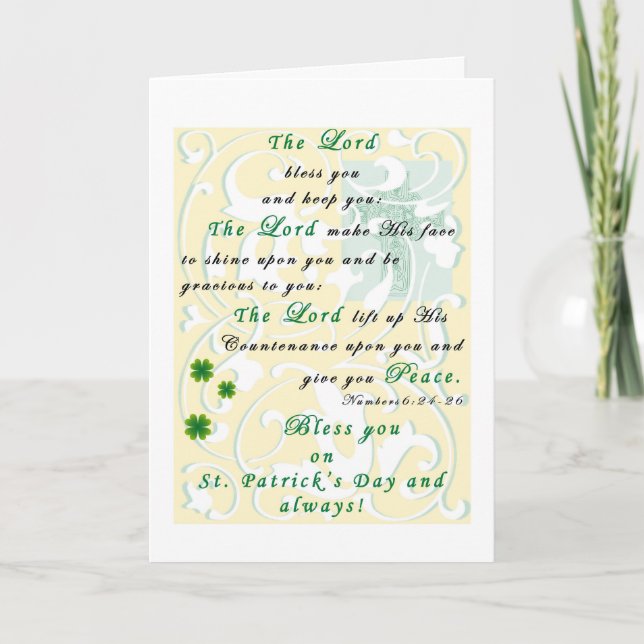St. Patrick's Day Blessing Greeting Card (Front)
