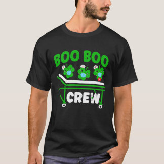 St Patrick's Day Boo Boo Crew ICU Nurse Shamrock I T-Shirt