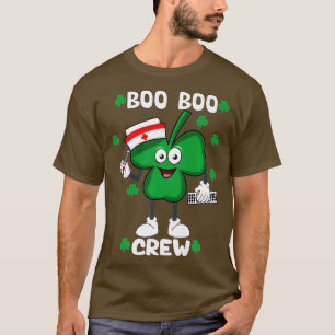 st Patricks day boo boo crew nurse shamrock funny T-Shirt