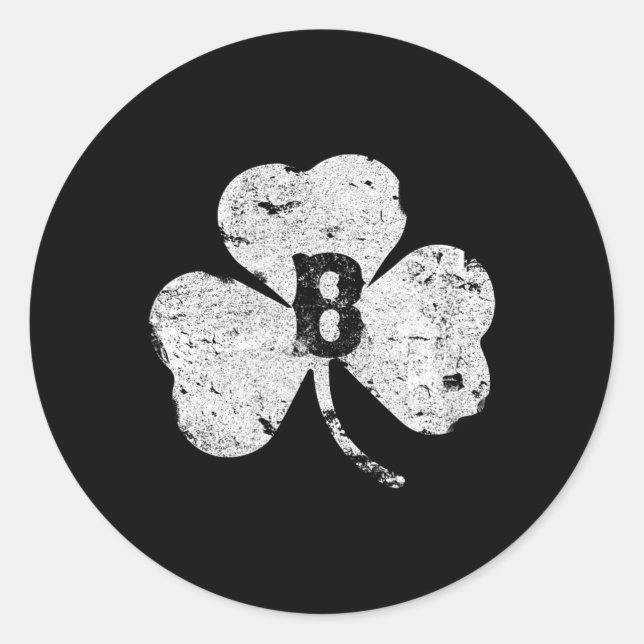 St. Patricks Day Boston Distressed Irish Shamrock  Classic Round Sticker (Front)