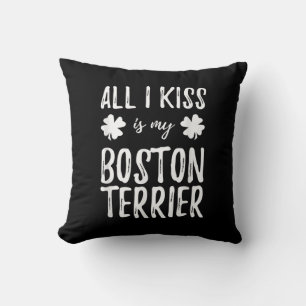 St Patricks Day Boston Terrier Dog Mum Funny Irish Cushion