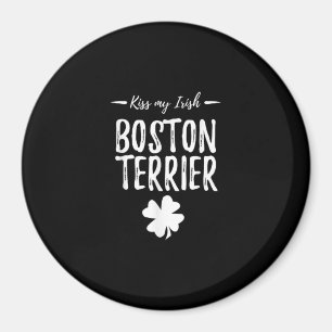 St Patricks Day Boston Terrier Dog Mum Funny Irish Magnet
