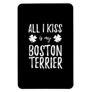 St Patricks Day Boston Terrier Dog Mum Funny Irish Magnet