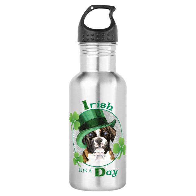 St. Patrick's Day Boxer 532 Ml Water Bottle (Front)