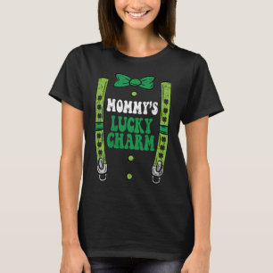 St Patricks Day Boys Kids Mommys Lucky Charm Suspe T-Shirt
