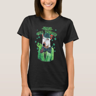 St Patrick's Day Bull Terrier Dog Shamrock C T-Shirt