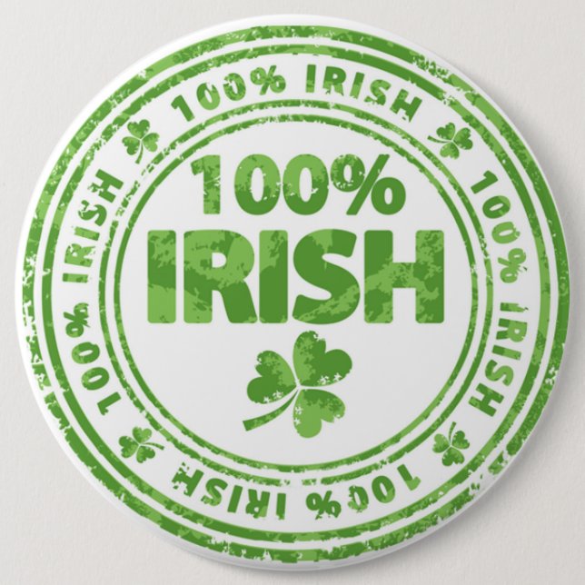 St Patrick's Day Button/Clovers 6 Cm Round Badge (Front)