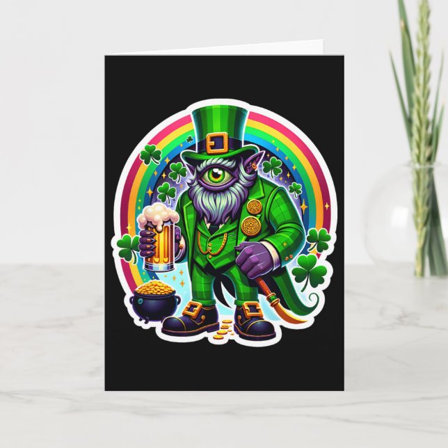 St Patrick's Day Bylor Of The Evil Eye Irish Demon Card (Front)