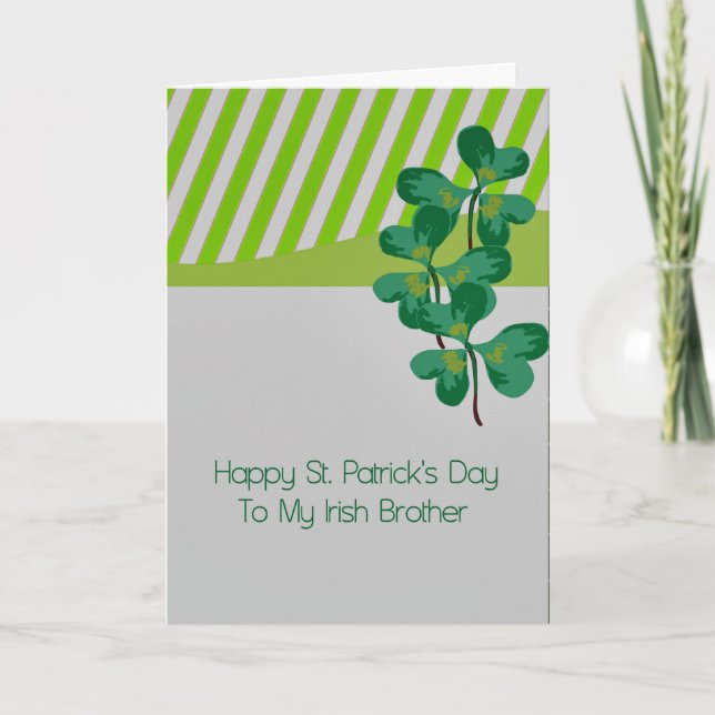 St. Patrick's Day Card for Brother (Front)