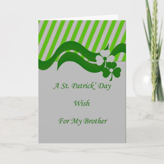 St. Patrick's Day Card for Brother (Front)