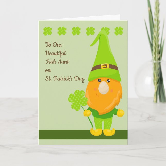 St. Patrick's Day Card for Irish Aunt (Front)