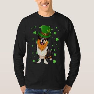 St Patricks Day Cardigan Welsh Corgi Dog Shamrock T-Shirt