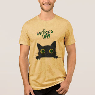 St. Patrick's Day Cat Funny Tri-Blend Shirt
