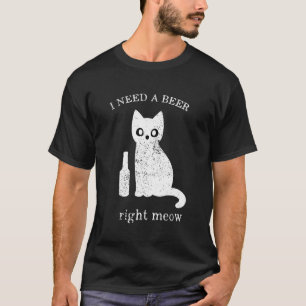St. Patricks Day Cat I Need A Beer Right Meow T-Shirt