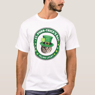 St Patrick's Day Cat T-Shirt with a twist
