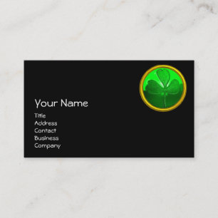 ST PATRICK'S  DAY CAT  WITH GREEN IRISH BEER BUSINESS CARD