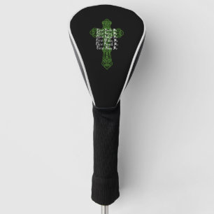 St Patrick's Day Celtic Cross Prayer Christian Att Golf Head Cover