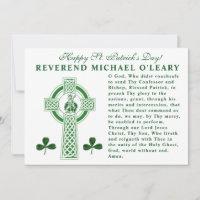 St. Patricks Day Celtic Cross Prayer Shamrocks