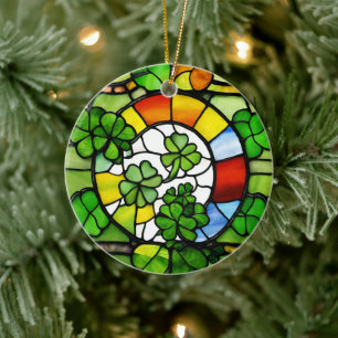 St Patricks Day Ceramic Tree Decoration