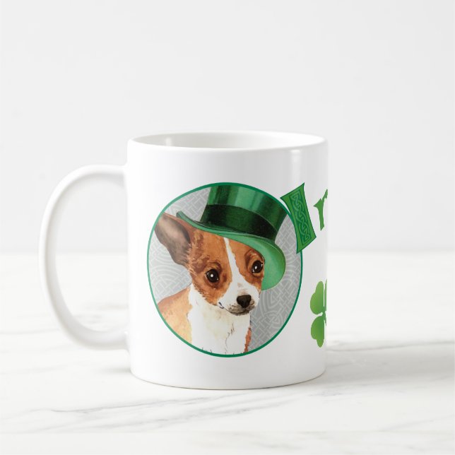 St. Patrick's Day Chihuahua Coffee Mug (Left)