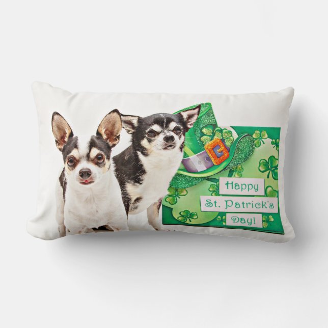 St. Patrick's Day Chihuahua's Lumbar Cushion (Front)