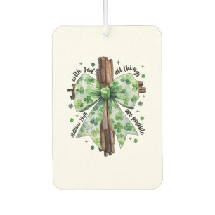 St. Patrick's Day Christian Faith Clover Shamrock Car Air Freshener