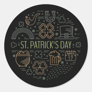 St. Patrick's Day Classic Round Sticker